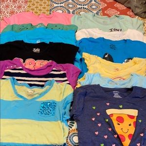 Girls 10/12 lot of t-shirts. 12 shirts in lot!
